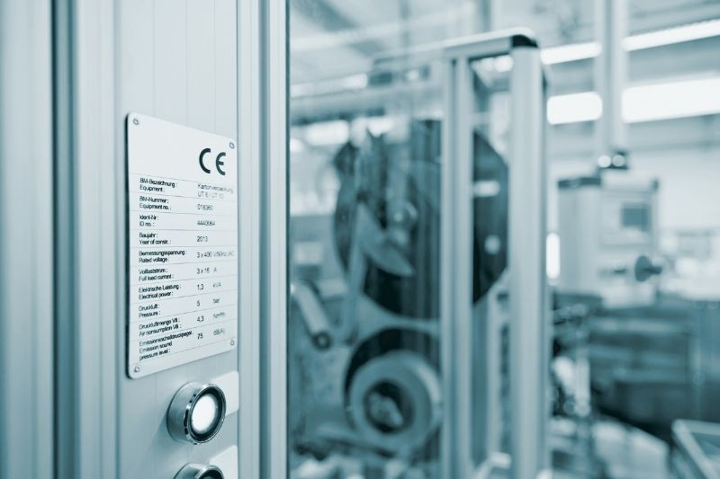 Dichirazione CE di conformità di una macchina Macchina industriale con marchio di conformità CE